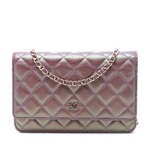 Auth Chanel Cc Quilted Iridescent #230502C18B
